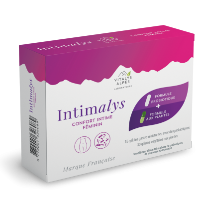 Intimalys Participe au confort urinaire et soutient l’équilibre du microbiote vaginal