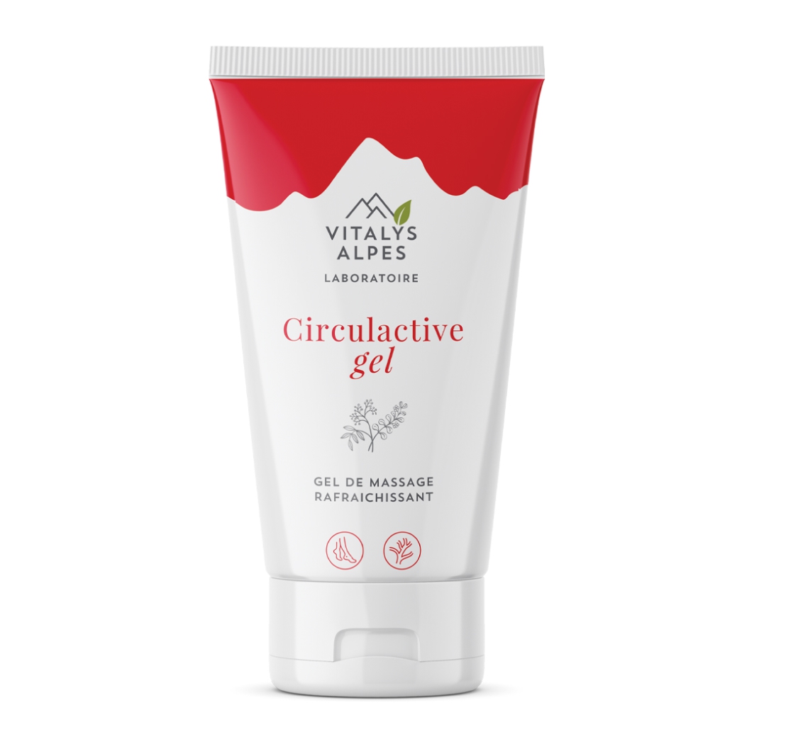 Gel d'application local Circulactive à effet froid pour soulager les jambes lourdes