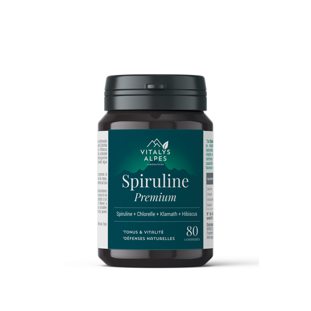 Complément alimentaire Spiruline Premium pour aider à lutter contre la fatigue
