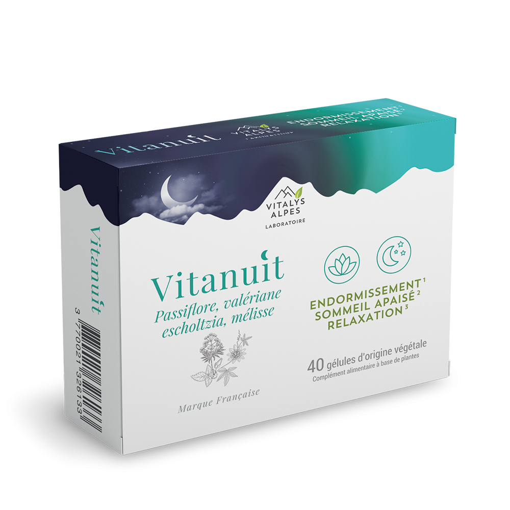 Complément alimentaire Vitanuit à base de mélatonine pour le confort du sommeil