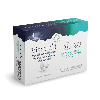 Complément alimentaire Vitanuit à base de mélatonine pour le confort du sommeil