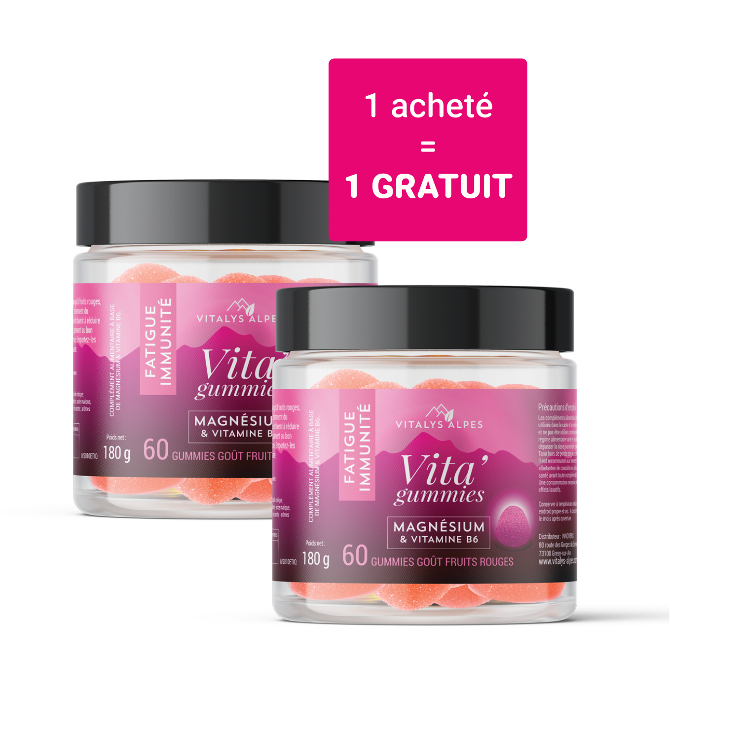 Délicieuse gummies vitalité au magnésium